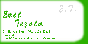 emil tezsla business card